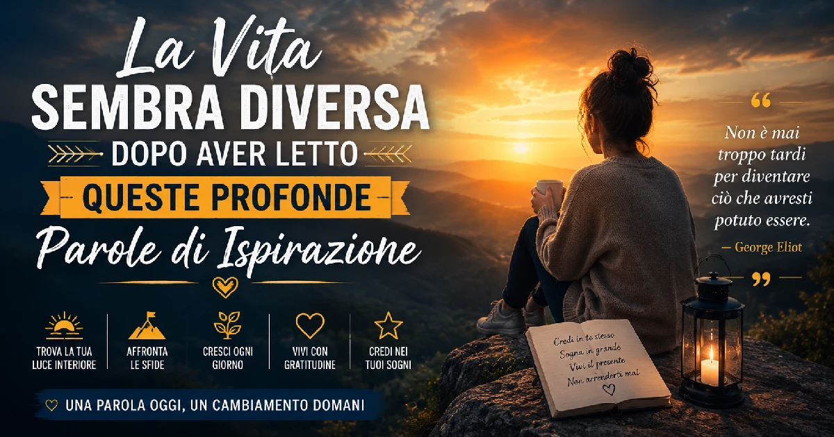 La Vita Sembra Diversa Dopo Aver Letto Queste Profonde Parole di Ispirazione