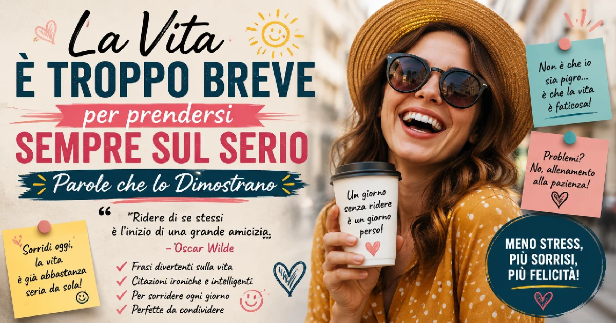 La Vita è Troppo Breve per Prendersi Sempre sul Serio: Parole che lo Dimostrano
