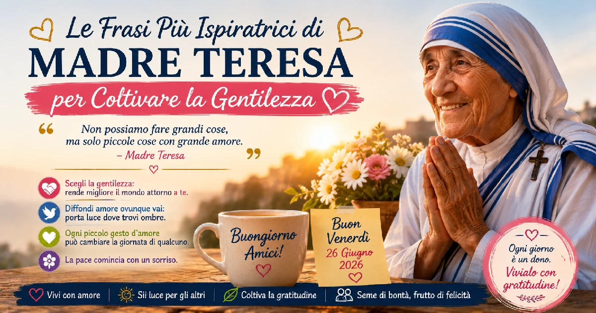 Le Frasi Più Ispiratrici di Madre Teresa per Coltivare la Gentilezza