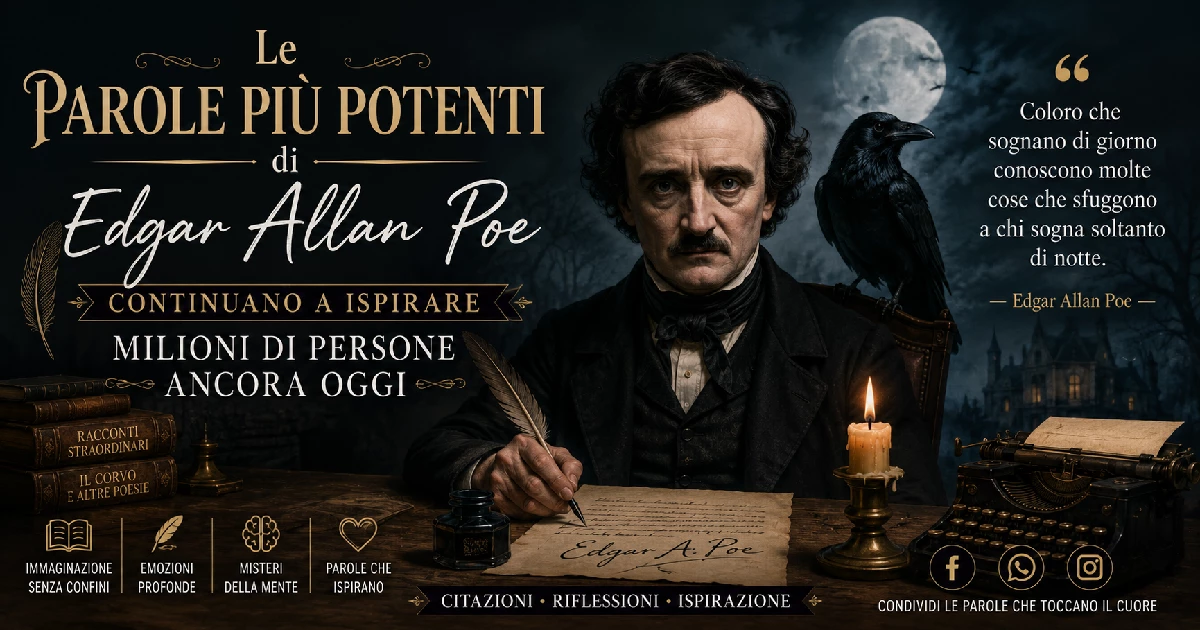 Le Parole Più Potenti di Edgar Allan Poe - Continuano a Ispirare Milioni di Persone Ancora Oggi