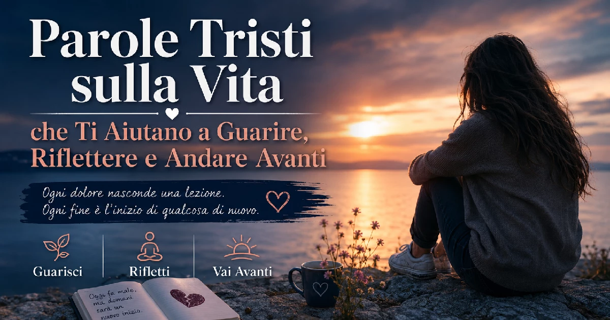 Parole Tristi sulla Vita che Ti Aiutano a Guarire, Riflettere e Andare Avanti