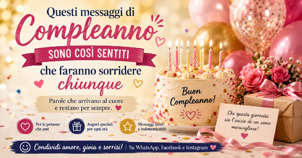 Questi messaggi di compleanno sono così sentiti che faranno sorridere chiunque