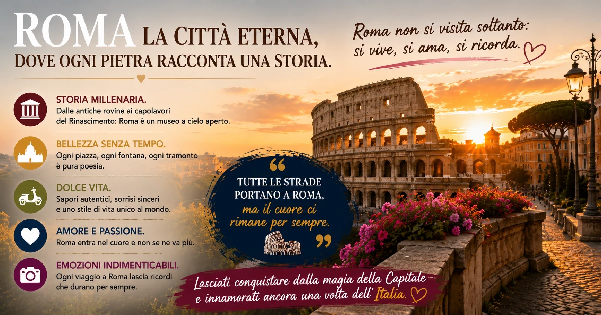 20 Frasi su Roma che ti faranno innamorare di nuovo dell'Italia