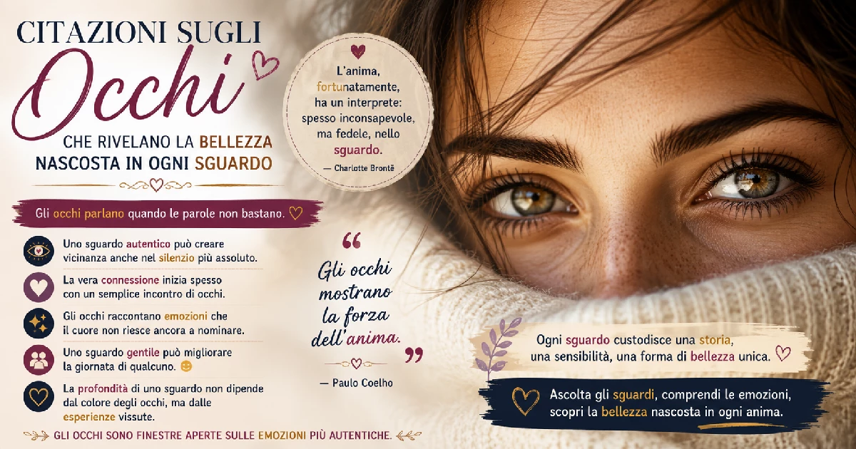 Citazioni sugli occhi che rivelano la bellezza nascosta in ogni sguardo