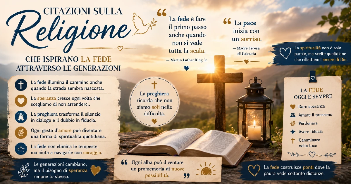 Citazioni sulla religione che ispirano la fede attraverso le generazioni