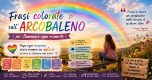 Frasi colorate sull'arcobaleno per illuminare ogni momento