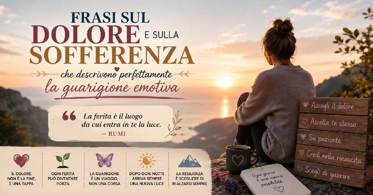 Frasi sul dolore e sulla sofferenza che descrivono perfettamente la guarigione emotiva