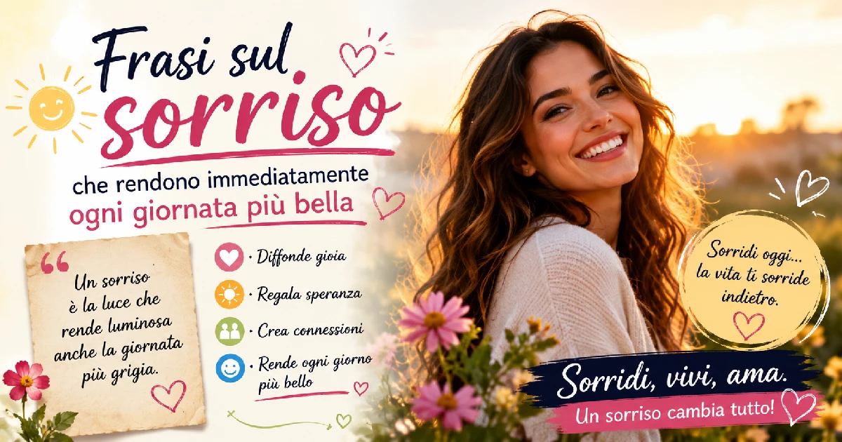 Frasi sul sorriso che rendono immediatamente ogni giornata più bella