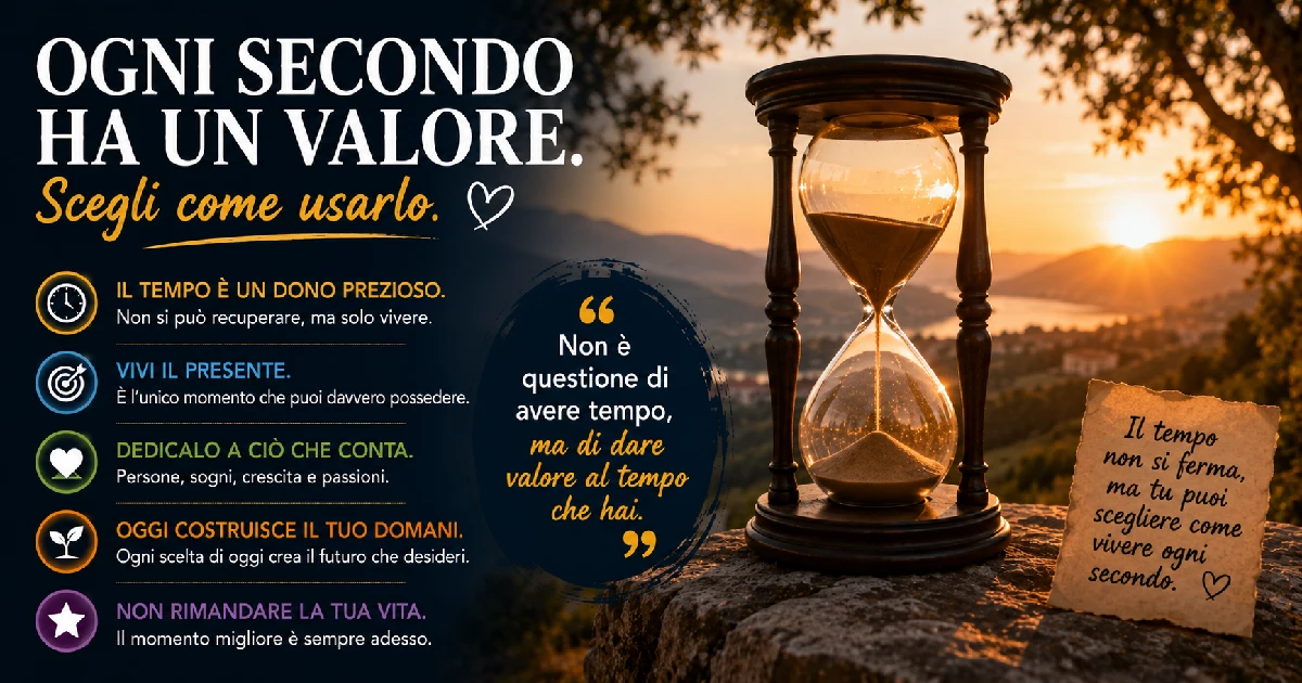 Frasi sul tempo che ti ricordano che ogni secondo conta