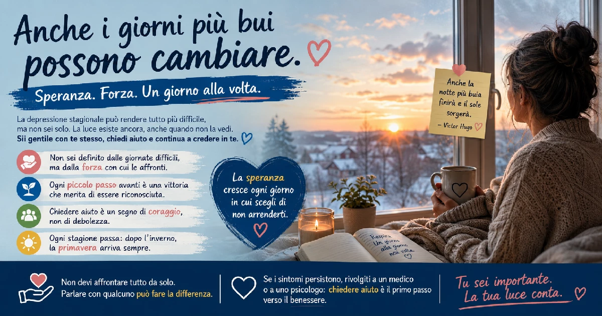 Frasi sulla depressione stagionale che donano speranza durante i giorni più difficili