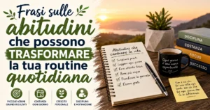Frasi sulle abitudini che possono trasformare la tua routine quotidiana