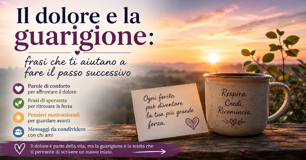 Il dolore e la guarigione: frasi che ti aiutano a fare il passo successivo