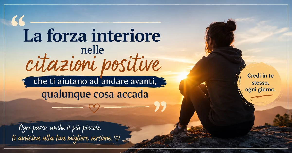 La forza interiore nelle citazioni positive che ti aiutano ad andare avanti, qualunque cosa accada