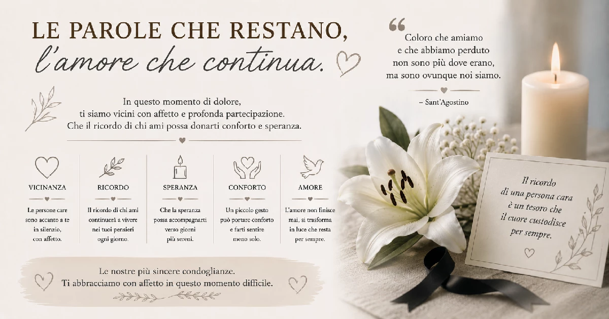 Le frasi di condoglianze che portano conforto e speranza