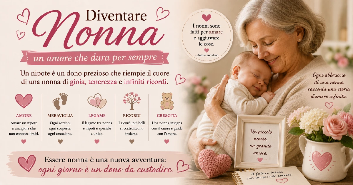 Le frasi emozionanti sulla gioia di diventare nonna