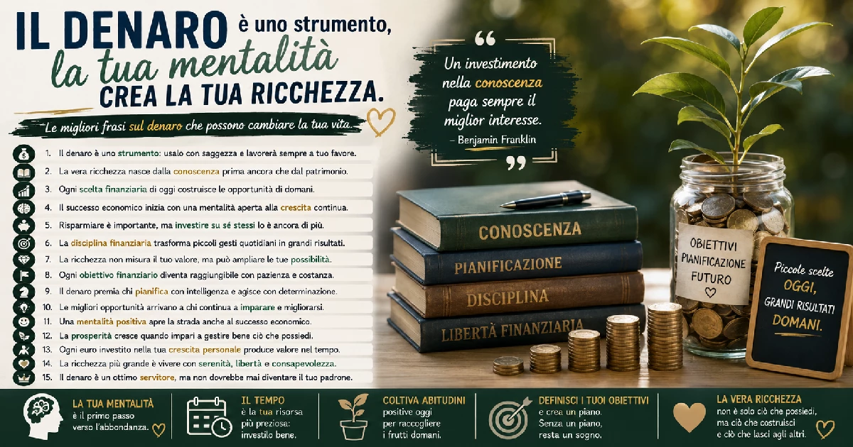 Le migliori frasi sul denaro che potrebbero cambiare il tuo modo di vedere la ricchezza