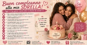 Le più belle frasi di buon compleanno per una sorella che la faranno sorridere subito