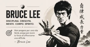 Padroneggia il miglioramento personale con le frasi di Bruce Lee sulla disciplina e la crescita