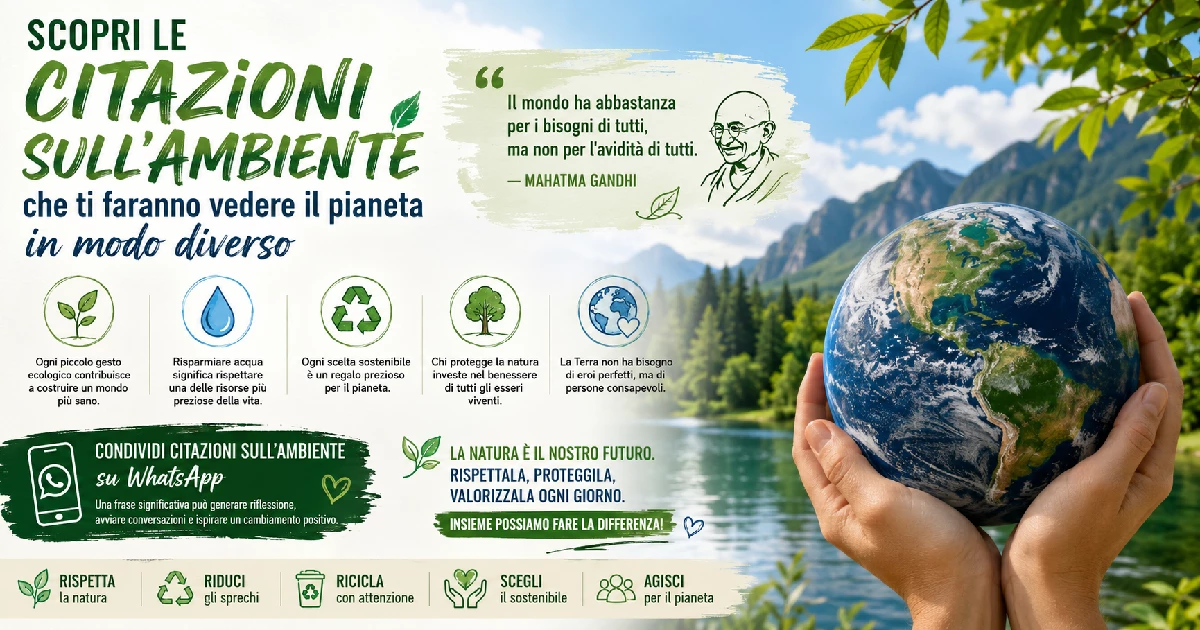 Scopri le citazioni sull’ambiente che ti faranno vedere il pianeta in modo diverso